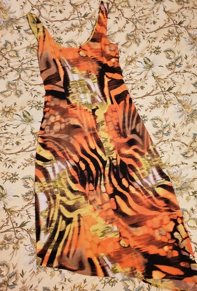 Orange and Black Dress - Picture 14 of 15